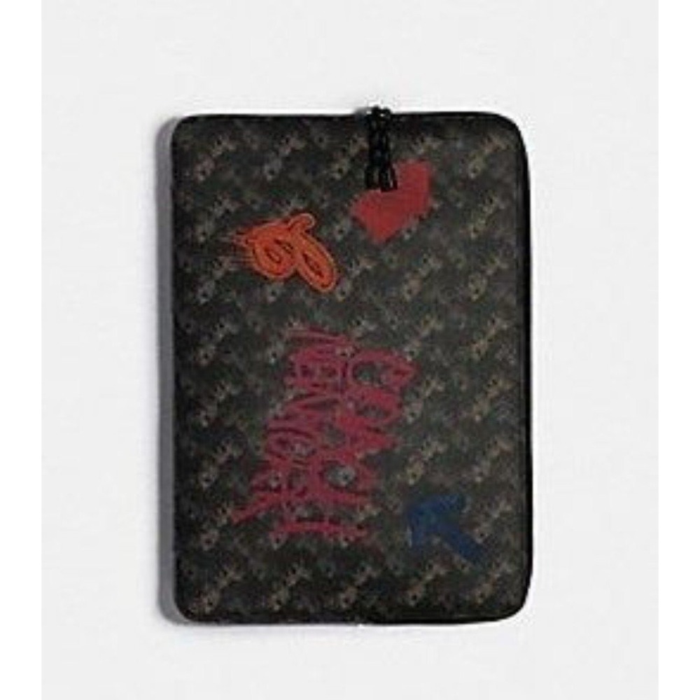 COACH Laptop Sleeve With Horse And Carriage Print NWT